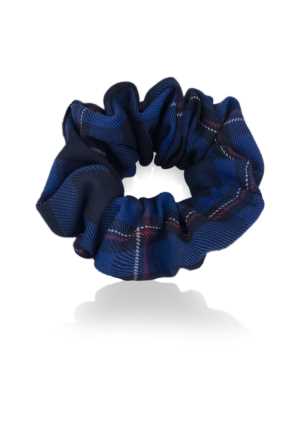 Tartan Scrunchie Royal/Navy/Red/White Large